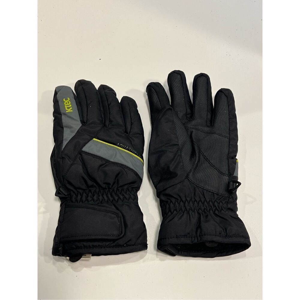 KTec  Men’s Ski Waterproof Gloves Black Green Black Size XL